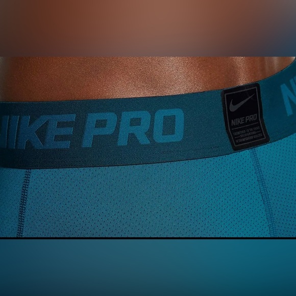 NWT Nike Pro Dri Fit Leggings Teal Color Mens XL for all Sports - Picture 4 of 7